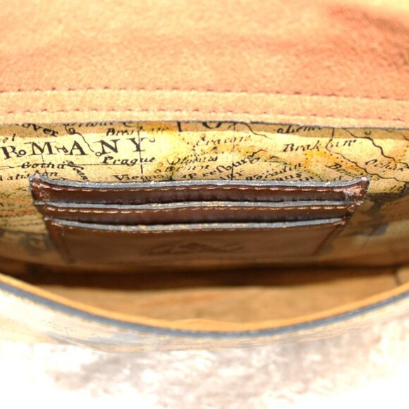 Patricia Nash Old World Map Leather Crossbody Bag with Front Buckle Pocket - Picture 9 of 12